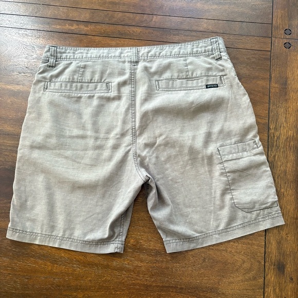 PrAna Furrow Shorts Men's 36x8*(38x7.5) Brown Chino Hemp Blend Outdoor Hiking - Picture 2 of 13